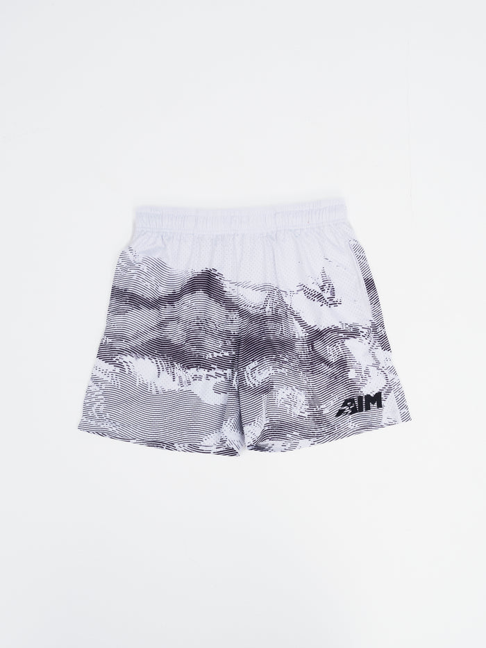 AIM White Mesh Shorts