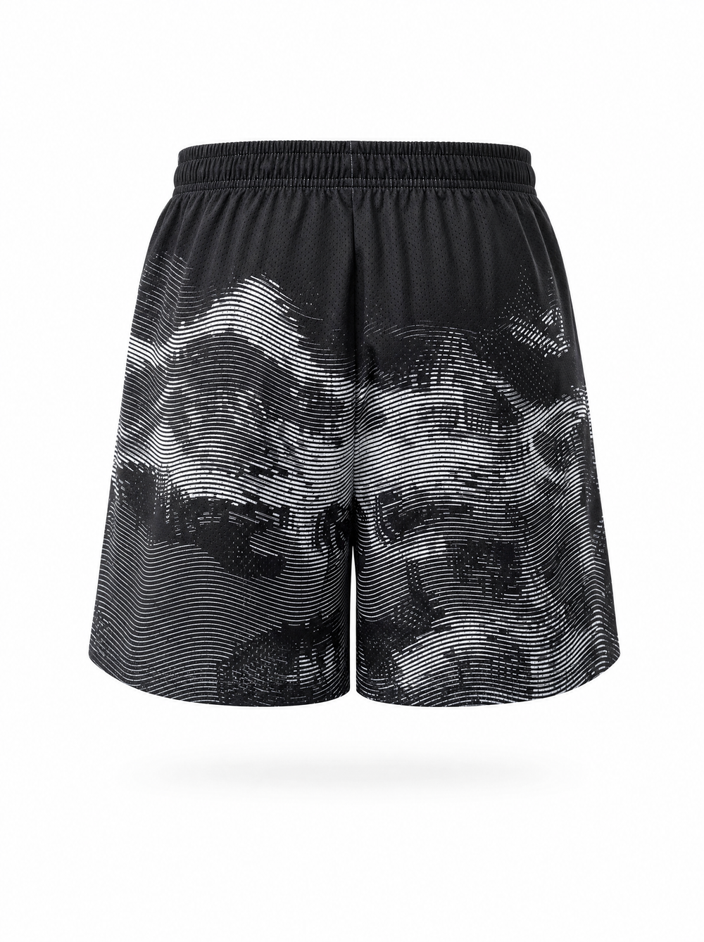 AIM Black Mesh Shorts — back
