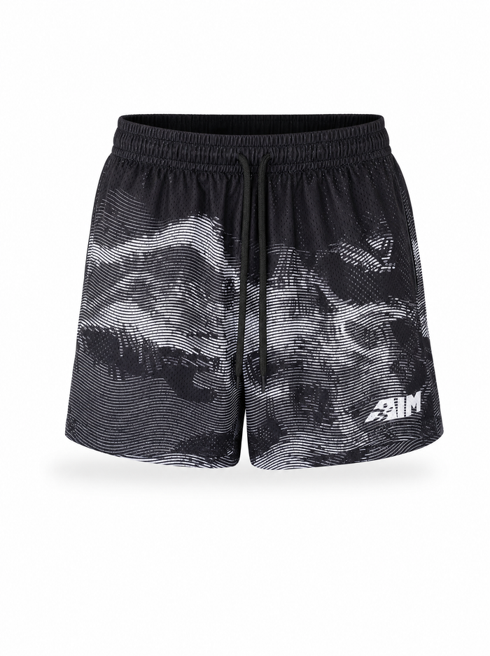 AIM Black Mesh Shorts