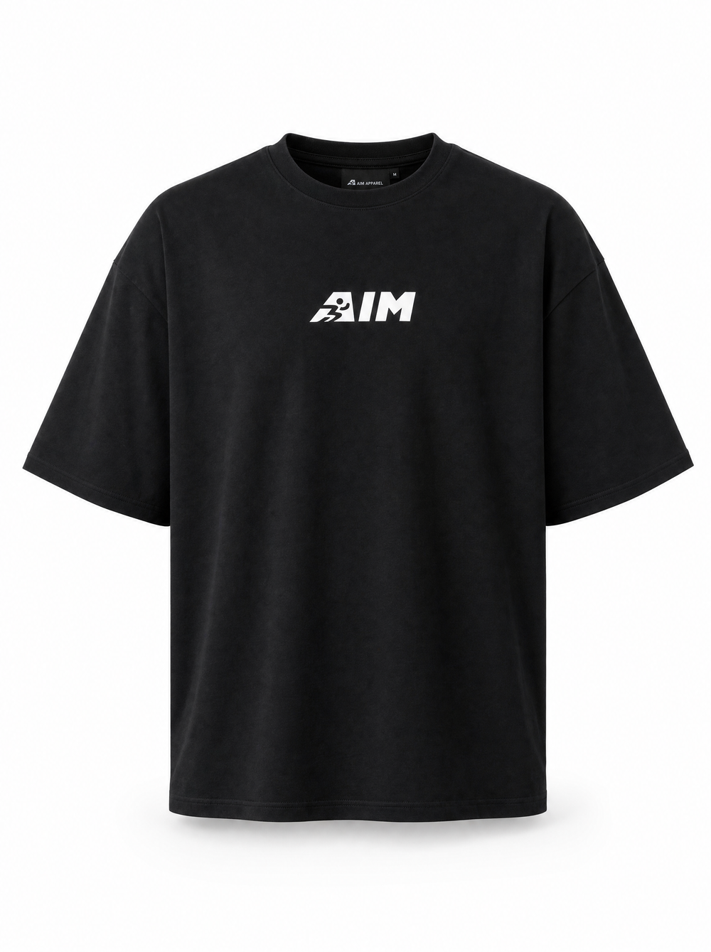 AIM Black Tee — front