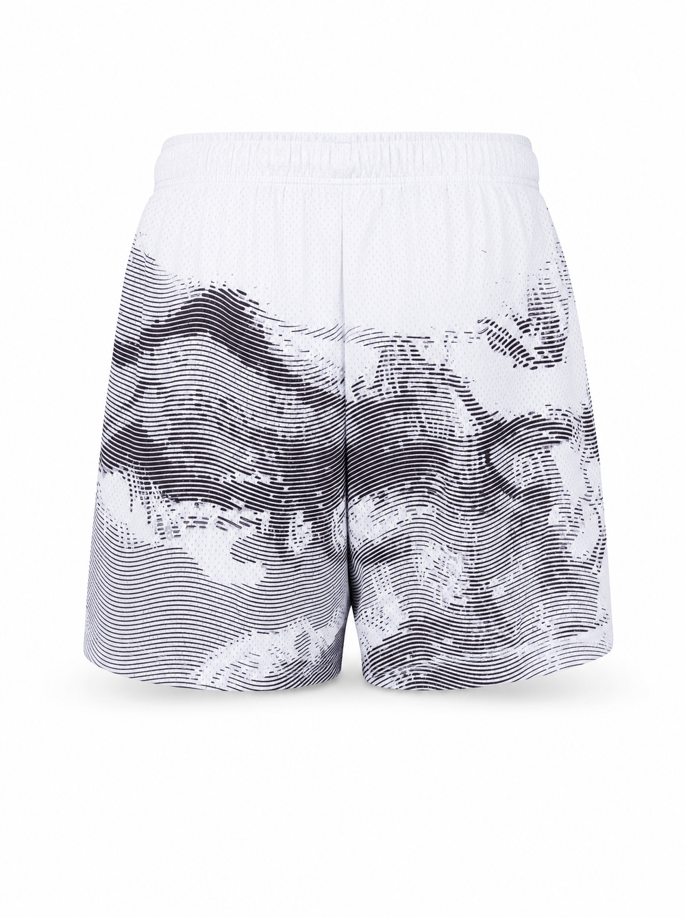 AIM White Mesh Shorts — back