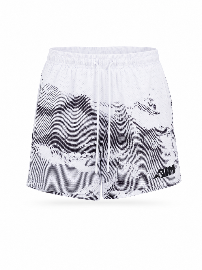 AIM White Mesh Shorts